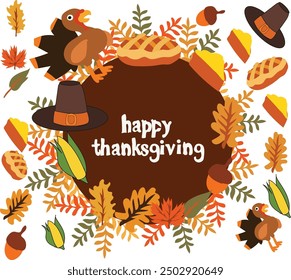 september is Happy thanksgiving day vector illustration. 
Good for banner, poster, greeting card, party card, invitation, template, advertising, campaign, and social media. 
