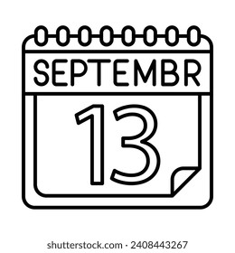 September Icon Design For Personal And Commercial Use.