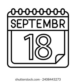 September Icon Design For Personal And Commercial Use.