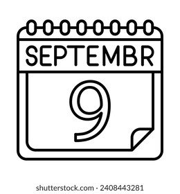 September Icon Design For Personal And Commercial Use.