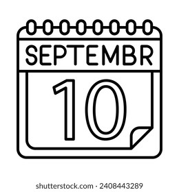 September Icon Design For Personal And Commercial Use.