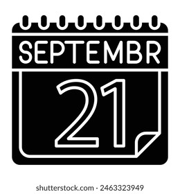 September Icon Design For Personal And Commercial Use.