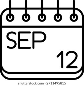 Ícone De setembro Para O Seu Projeto