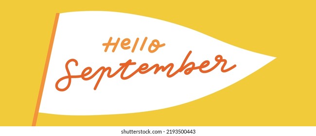 September Logo Orange and Yellow Illustration
