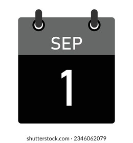 september month calendar icon vector illustration design
