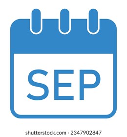september month calendar icon vector illustration design