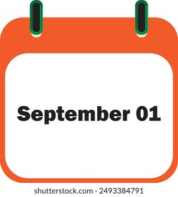 September Month Date 01 | Icon Design