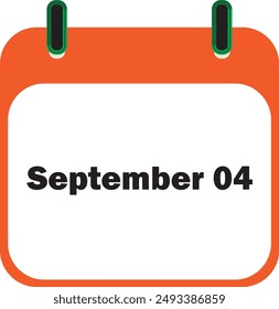 September Month Date 04 | Icon Design