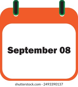 September Month Date 08 | Icon Design