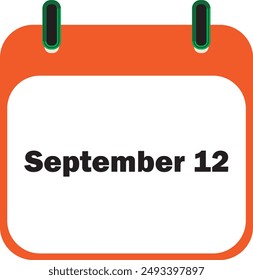 September Month Date 12 | Icon Design