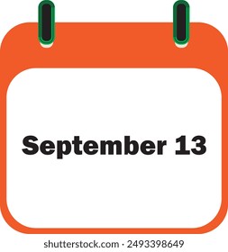 Septiembre Mes Fecha 13 | Diseño de iconos