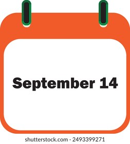 September Month Date 14 | Icon Design