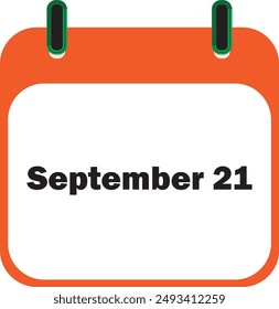 September Month Date 21 | Icon Design