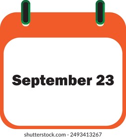 September Month Date 23 | Icon Design