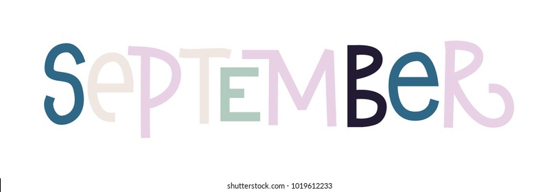 SEPTEMBER MONTH LETTERING