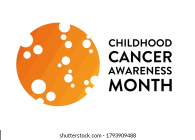 September is National Childhood Cancer Awareness Month. Template for background, banner, card, poster with text inscription. Vector EPS10 illustration