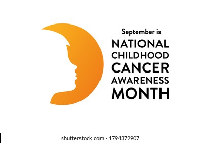 September is National Childhood Cancer Awareness Month. Template for background, banner, card, poster with text inscription. Vector EPS10 illustration