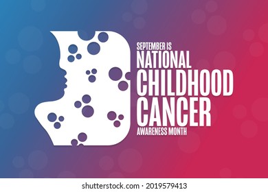 September is National Childhood Cancer Awareness Month. Holiday concept. Template for background, banner, card, poster with text inscription. Vector EPS10 illustration
