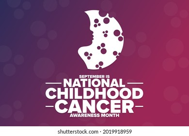 September is National Childhood Cancer Awareness Month. Holiday concept. Template for background, banner, card, poster with text inscription. Vector EPS10 illustration