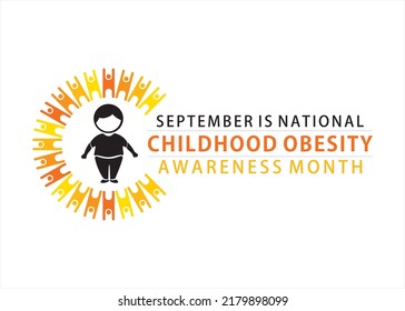 September is National Childhood Obesity Awareness month poster design