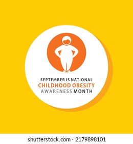 September is National Childhood Obesity Awareness month poster design