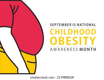 September is National Childhood Obesity Awareness month poster design