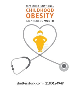 September is National Childhood Obesity Awareness month poster design