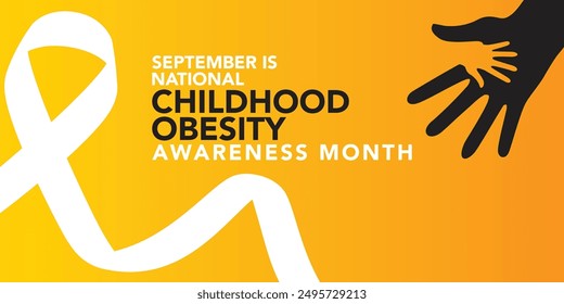 September is National Childhood Obesity Awareness Month background template. Holiday concept. background, banner, placard, card, and poster design template with text inscription and standard color.
