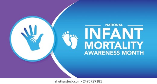 September ist National Infant Mortality Awareness Month Hintergrundvorlage. Urlaubskonzept. Hintergrund-, Banner-, Plakat-, Karten- und Poster-Designvorlage mit Textbeschriftung und Standardfarbe.
