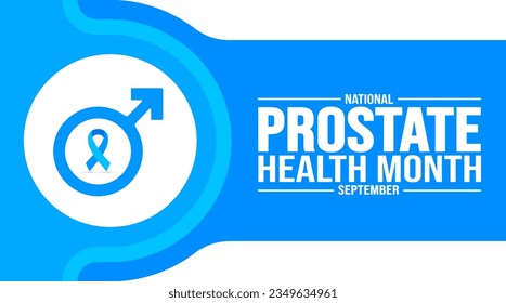 September is National Prostate Health Month background template. Holiday concept. background, banner, placard, card, and poster design template with text inscription and standard color. vector