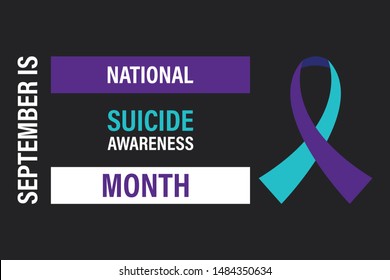 September Is National Suicide Awareness Month.  . Vector EPS 10.