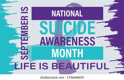 September Is National Suicide Awareness Month.  Vector EPS 10.