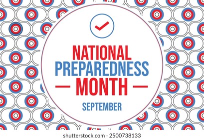 September is Observed as National Preparedness Month. National Preparedness Month background. banner, poster, wallpaper, cards. Vector EPS 10.