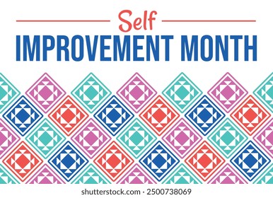 September is Observed as Self Improvement Month. Self Improvement Month background. banner, poster, wallpaper, cards. Vector EPS 10.