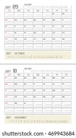 September & October 2017 -planning calendar / Calendar to schedule monthly - March & April 2017