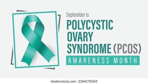 September is Polycystic Ovary Syndrome PCOS Awareness Month. Template for background, banner, card, poster with text inscription. Vector EPS10 illustration