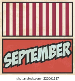 september pop art background, illustration in vector format