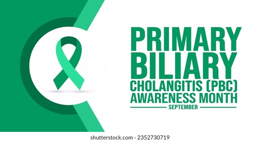 Septiembre es la plantilla principal de antecedentes del Mes de Concienciación sobre la Colangitis Biliaria. Concepto de vacaciones. usar para la plantilla de diseño de fondo, pancarta, carteles, tarjetas y afiches con inscripción de texto
