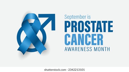 September is Prostate Cancer Awareness Month vector campaign banner.
