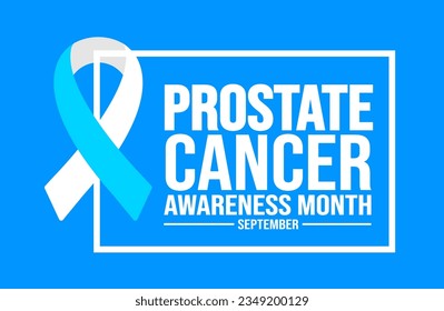 September is Prostate Cancer Awareness Month background template. Holiday concept. background, banner, placard, card, and poster design template with text inscription and standard color. vector