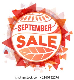 September sale banner design. Vector illustration