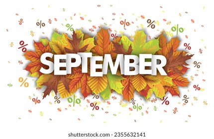 September sale. Eps 10 vector file. 