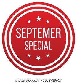 September Special banner design, Isolated on white background.