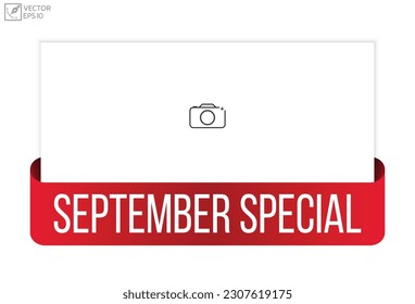 September Special Vector banner ribbon design.