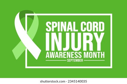 September is Spinal Cord Injury Awareness Month background template. Holiday concept. background, banner, placard, card, and poster design template with text inscription and standard color. vector 