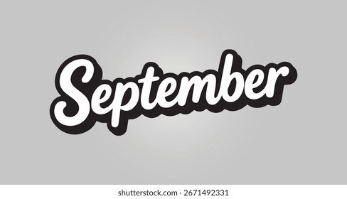 September text graphic element Illustration template design
