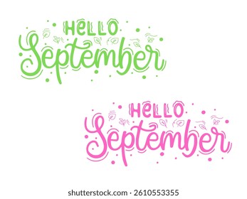 September - Text with shadow on white background 2025