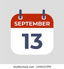 September .The best of Flat icon calendar isolated on gray background. illustration symbol template in trendy style. Can be used for many purposes.