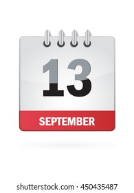 September Thirteen. Calendar Icon