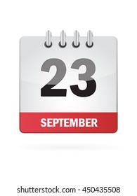 September Twenty Three. Calendar Icon